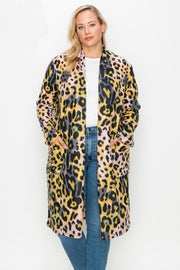 SALE!! 15 OT {No Approval Needed}  Yellow/Pink  Leopard Cardigan EXTENDED PLUS SIZE 3X 4X 5X