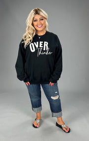 SALE!! 53 GT-D {Over Thinker}  Black Graphic Sweatshirt PLUS SIZE 1X 2X 3X