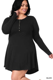 SALE!! 88 SLS {When You Notice} Black A-Line Dress PLUS SIZE 1X 2X 3X