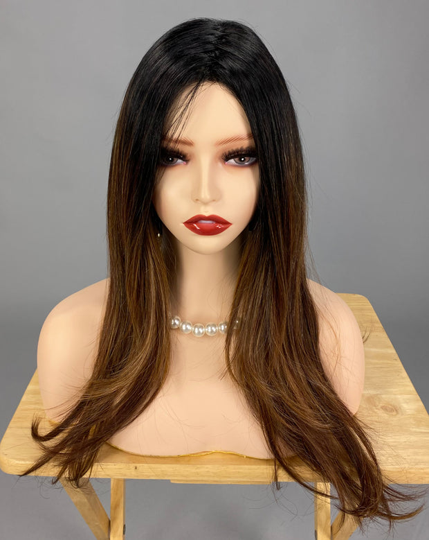 SALE!! "Dolce & Dolce 23" (Cinnamon Ginger) BALAYAGE BELLE TRESS Luxury Wig