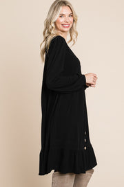 SALE!! 58 SLS {I Have Arrived} Black Tiered Dress w/Buttons PLUS SIZE 1X 2X 3X