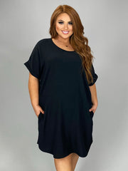 SALE!! 54 SSS-Z {Fashion Meets Class} Black Dress w/Pockets PLUS SIZE XL 2X 3X