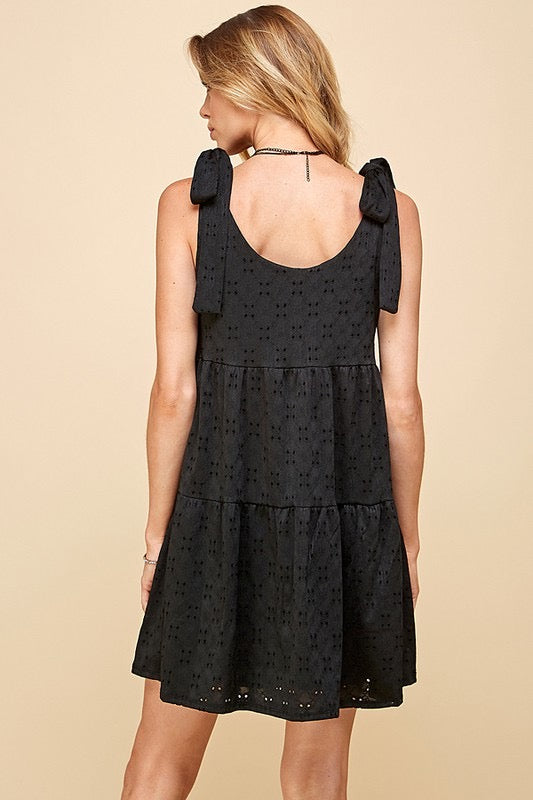 SALE!! 20 SV {Stunning Gaze} Black Eyelet Lined Tiered Dress PLUS SIZE 1X 2X 3X