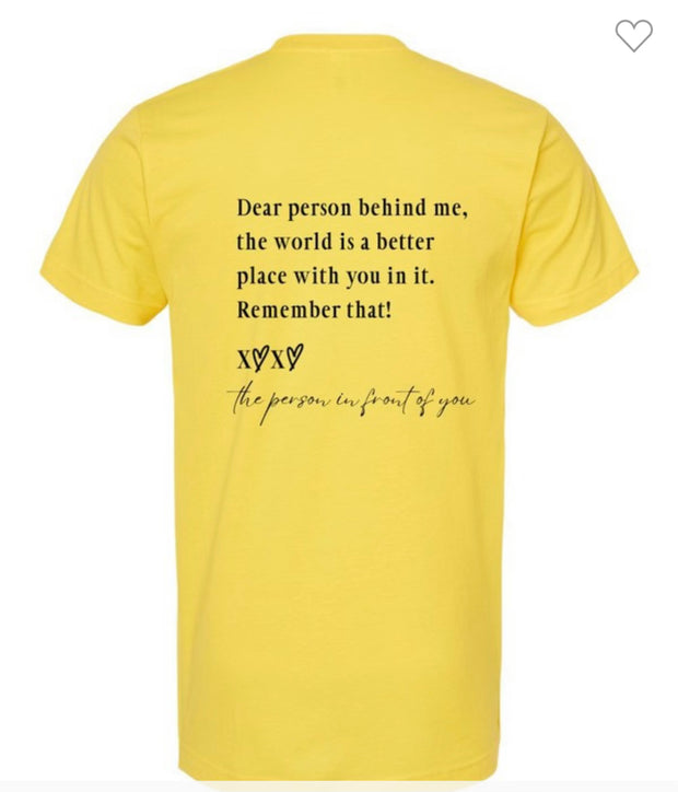 SALE!! 34 GT-E {You Matter} Yellow Graphic Tee PLUS SIZE 3X