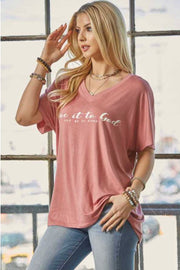 SALE!! 57 GT-B {Give It To God} Cinnamon V-Neck Tee PLUS SIZE 1X 2X 3X