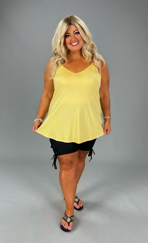 55 SV-I {Aim For Comfort} Dusty Banana Tank PLUS SIZE XL 2X 3X