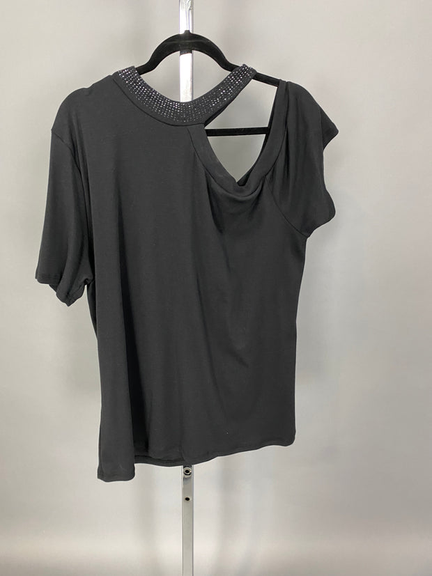 37 SD {Pure Heart} VOCAL Black 1 Open Shoulder Top PLUS SIZE XL 2X 3X