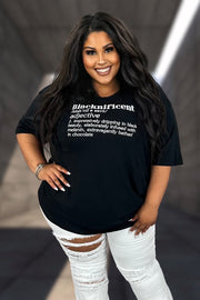 SALE!! 52 GT {Blacknificent} Black Graphic Tee PLUS SIZE 1X 2X 3X