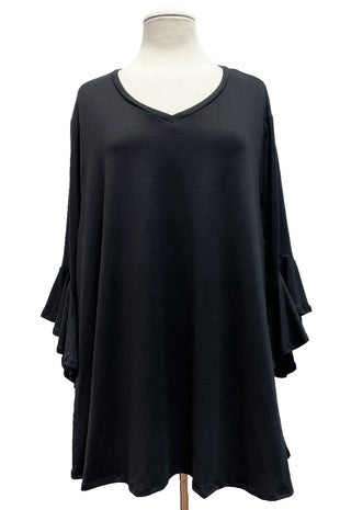 39 SQ {Saving For You} Black V-Neck Top EXTENDED PLUS SIZE 4X 5X 6X