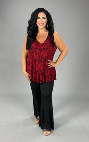 SALE!! SV-A  M-109 {Michael Kors} Red Chantilly  Flounce Top Retail $ 68.00 PLUS SIZE 1X 2X