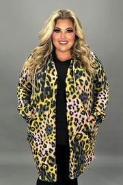 SALE!! 15 OT {No Approval Needed}  Yellow/Pink  Leopard Cardigan EXTENDED PLUS SIZE 3X 4X 5X