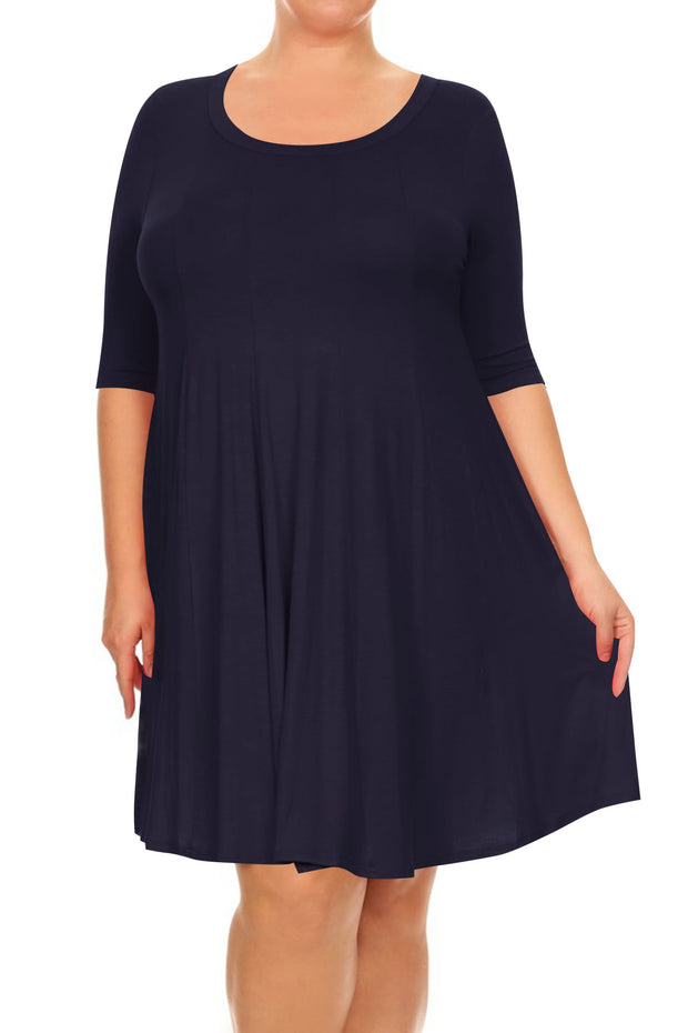 65 SSS {Friendly Reminder} Navy Dress PLUS SIZE XL XXL