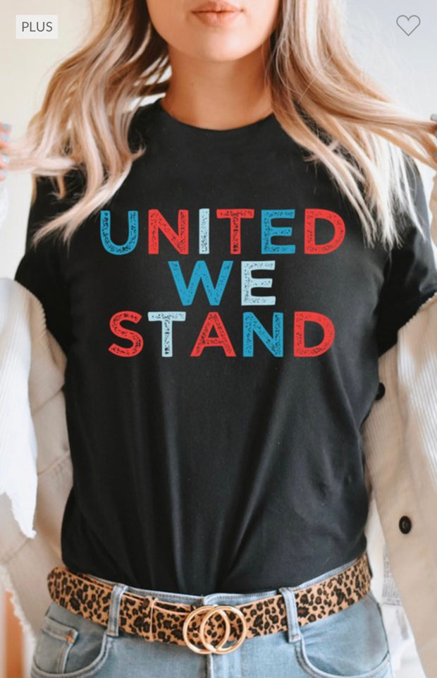 SALE!! 15 GT-G {United We Stand} Black Graphic Tee PLUS SIZE 2X 3X