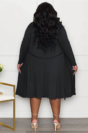 24 SET {Front Page Fashion} Black Tank Dress & Cardigan EXTENDED PLUS SIZE 4X