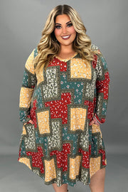 SALE!! 33 PLS {Only The Good Times} Multi-Color Floral Patchwork Dress EXTENDED PLUS SIZE 4X 5X 6X