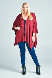 36 OT {Exude Confidence} Burgundy Oversize Cardigan PLUS SIZE 1X 2X 3X