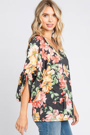 27 PQ {Chic Alternative} Black Floral Batwing Loose Fit Top PLUS SIZE 1X 2X 3X