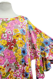 SALE!! 23 PSS {Lost In The Beauty} Pink/Multi-Color Floral Top EXTENDED PLUS SIZE 4X 5X 6X (Size Up 1 Size)