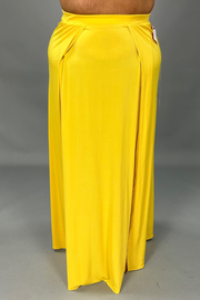 SALE!! BT-99 {Be Honest With Me} Mustard Maxi Skirt PLUS SIZE 1X