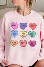 SALE!! 25 GT {Love Is Love} Pink Heart Print Graphic Sweatshirt PLUS SIZE 1X 2X 3X