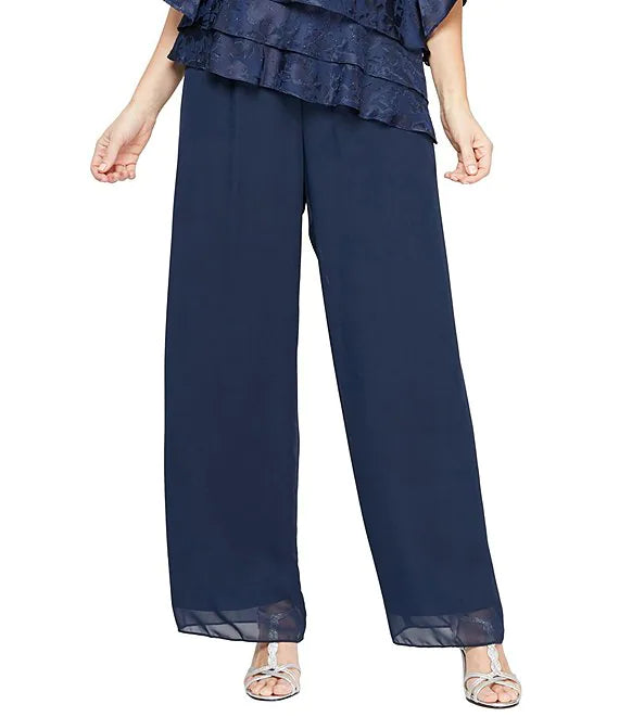 SALE!! BT-R M-109 {Alex Evenings} Dk. Teal Chiffon Pants Retail $75.00