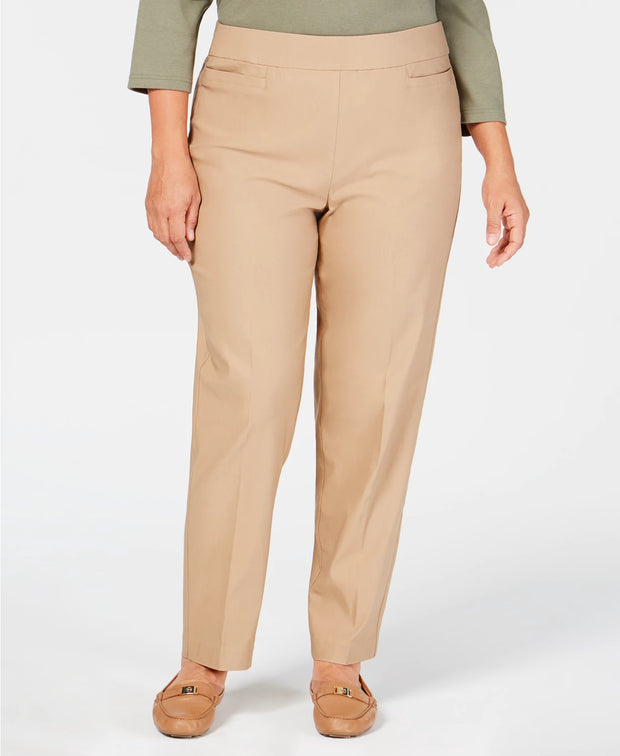 SALE!! BT-L  M-109  [Alfred Dunner} Tan Tummy Control Pants Retail $52.00 PLUS SIZE 24W