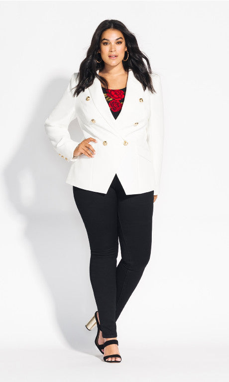 SALE!! OT-A  M-109  {City Chic} Ivory Jacket Retail $119.00 PLUS SIZE 22W