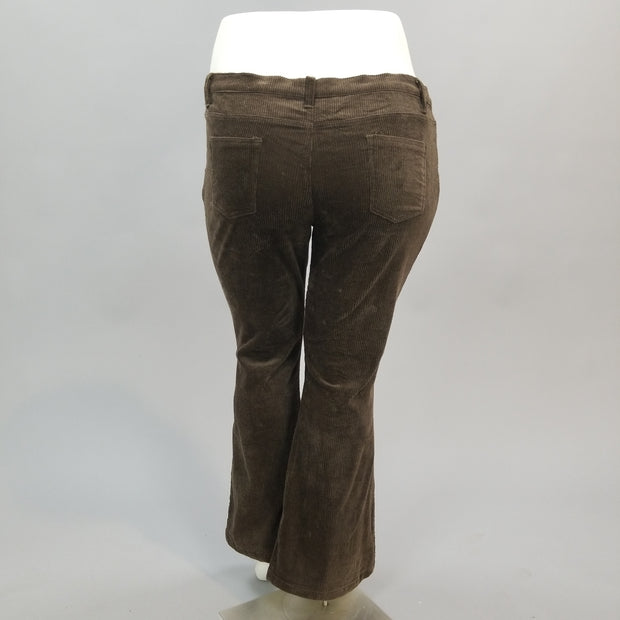 SALE!!  BT-R {The Choice Is Yours} UMGEE!! Brown Corduroy Bell-Bottom Pants PLUS SIZE