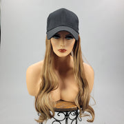 {Serenity} Brown Blonde Blend Baseball Hat Wig