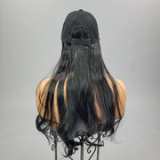 SALE!! {Genesis} Black Long Baseball Hat Wig