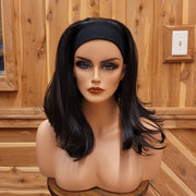 SALE!! {Mabel} Dark Brown Short Layered Straight Headband Wig