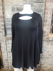 SALE!! 20 SLS-B {Take Me Out Tonight} Black Open Neck Dress PLUS SIZE XL 2X 3X