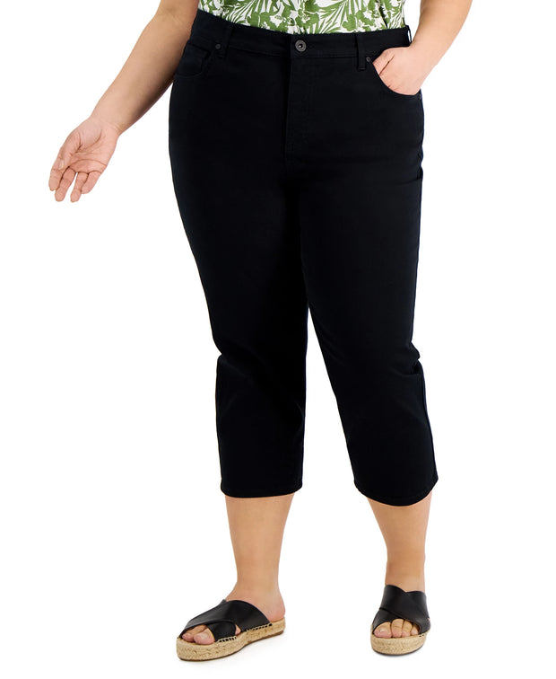 SALE!! BT-M  M-109  {Style & Co} Black Cropped Cuffed Jeans Retail $ 49.50 PLUS SIZE 20W