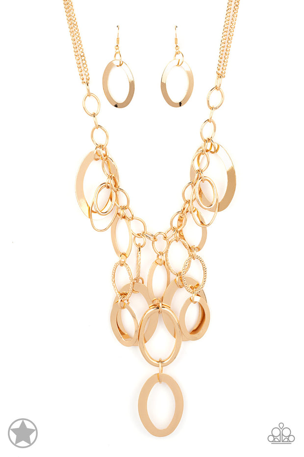 PAPARAZZI (292) {A Golden Spell} Necklace & Earrings