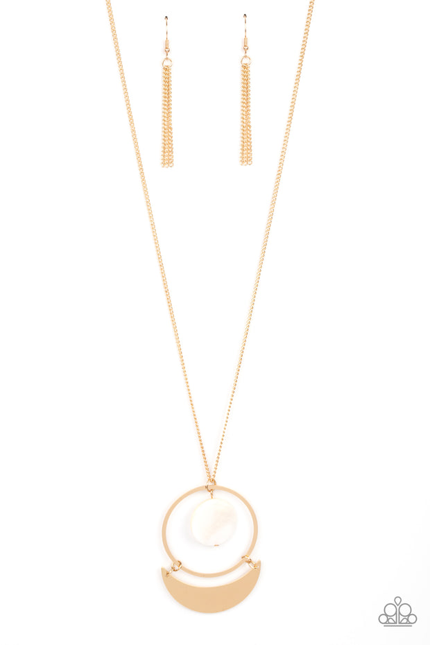 PAPARAZZI (445) {Moonlight Sailing} Gold Necklace