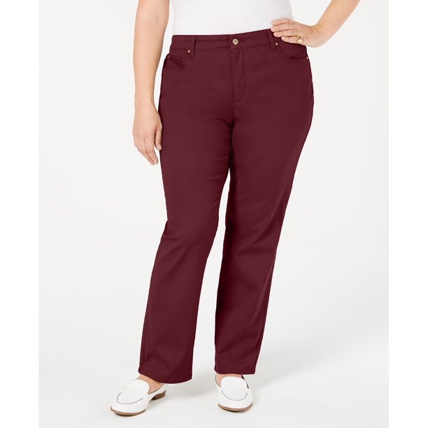 SALE!! BT-Y  M-109  {Charter Club} Maroon Twill Pants Retail $69.50 PLUS SIZE 18W