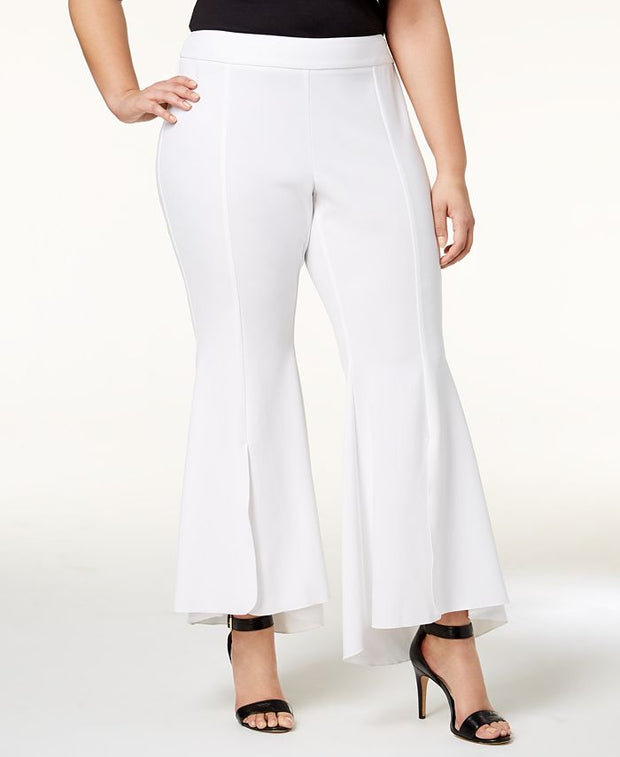 SALE!! BT-H  M-109  {INC} White Flared High-Low Pants Retail $89.50 PLUS SIZE 14W