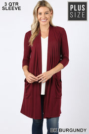 SALE!! OT-Z {Free Falling} Burgundy Slouchy Pocket Cardigan