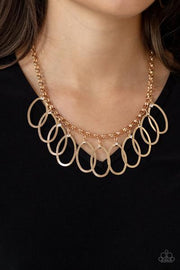 PAPARAZZI (574) {Double Oval-time} Necklace & Earrings