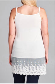 SALE!! SV-B {Trade Secret} Off-White Top Extender with Lace Detail