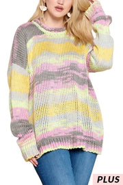 SALE!! CP-X {Thanks To U} Knit Sweater with  Yellow/Pink Colors