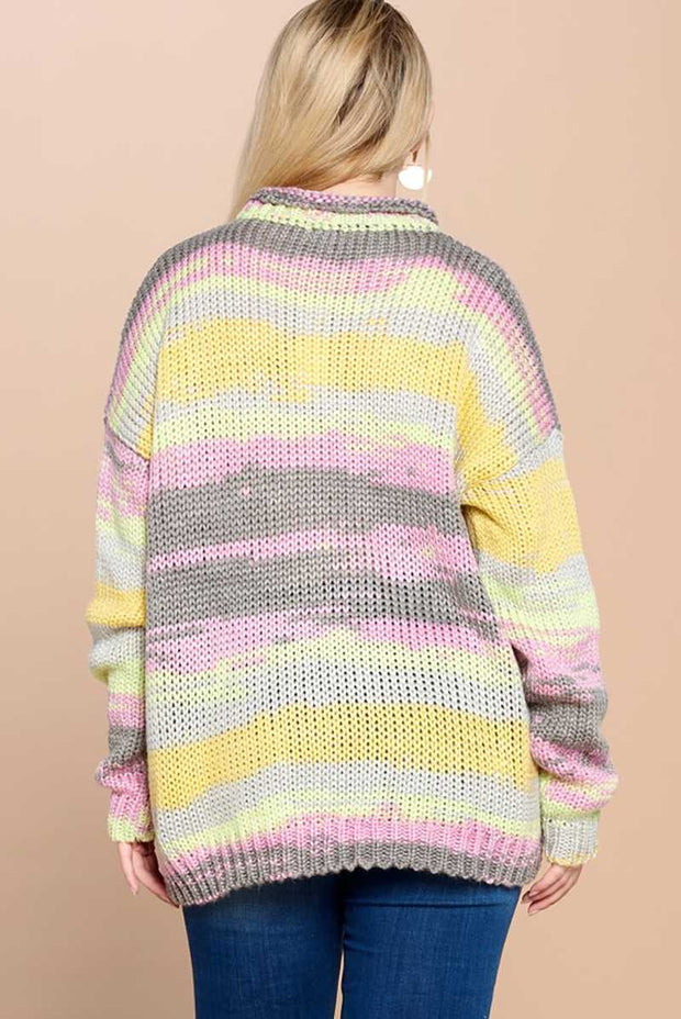 SALE!! CP-X {Thanks To U} Knit Sweater with  Yellow/Pink Colors