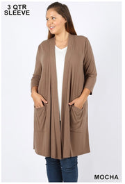 SALE!! OT-Y {Free Falling} MOCHA Slouchy Pocket Cardigan