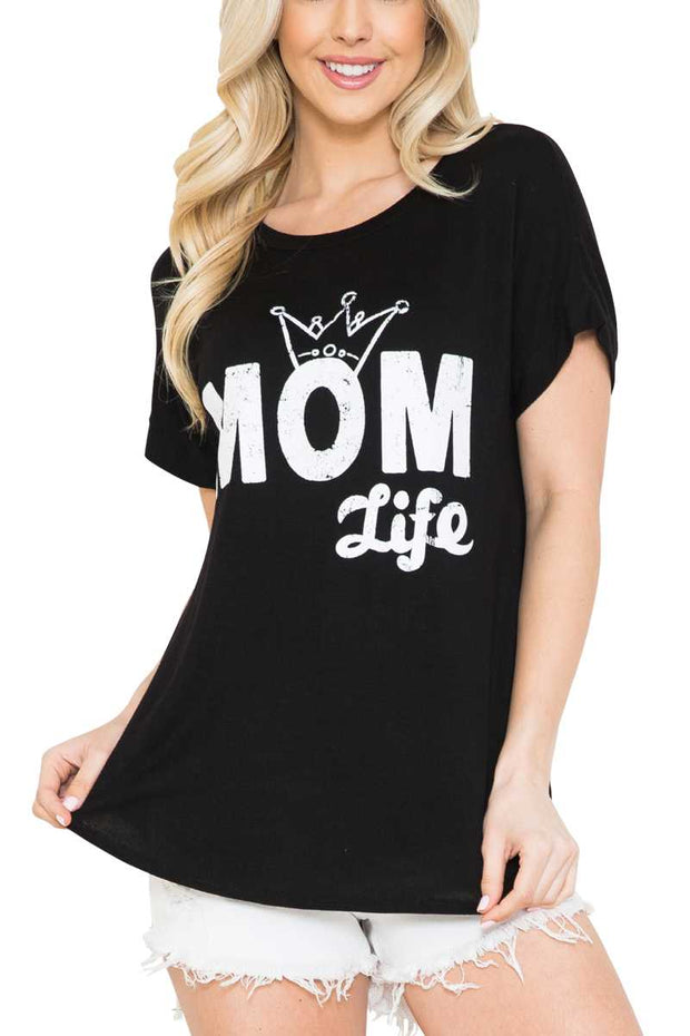 SALE!! 63 GT-B {Mom Life}  Black Graphic Tee PLUS SIZE 1X 2X 3X