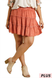 SALE!! BT-C {Party People} "UMGEE" Canyon Rust Clay Mini Skirt  PLUS SIZE XL 1XL 2XL