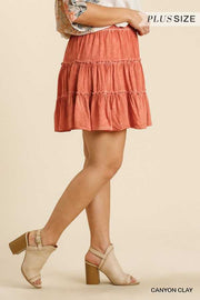 SALE!! BT-C {Party People} "UMGEE" Canyon Rust Clay Mini Skirt  PLUS SIZE XL 1XL 2XL