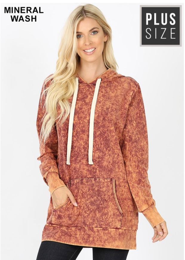 SALE!! HD-M {Bonfire Nights} Persimmon Mineral Wash Hoodie