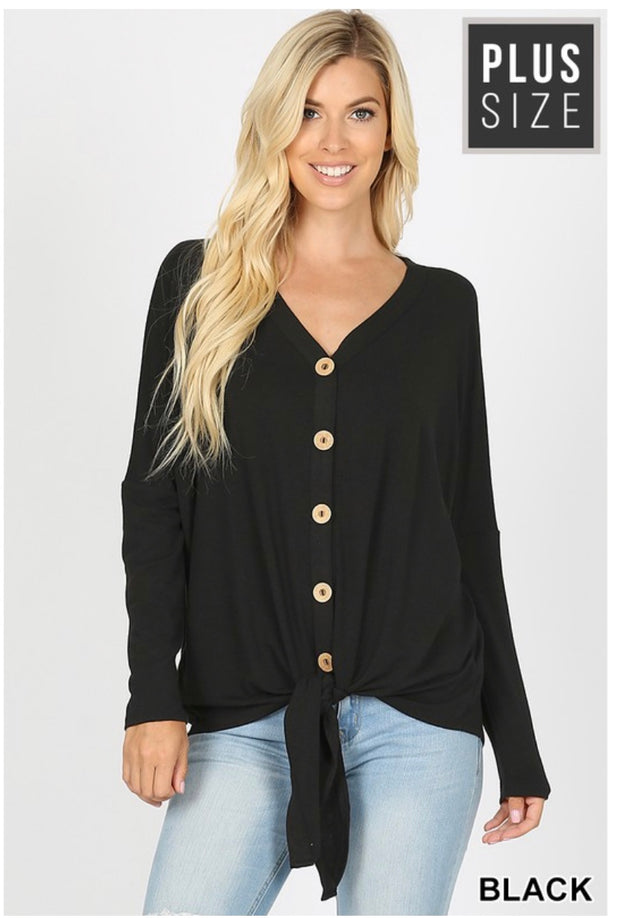 SALE!! SLS-A {Simpler Times} Black Button Front