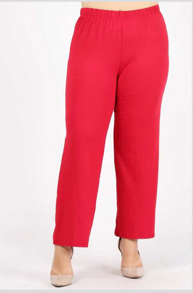 SALE!! BT-99 {No Agenda} Red Pants Poly-Spandex Soft Feel PLUS SIZE 1X 2X 3X