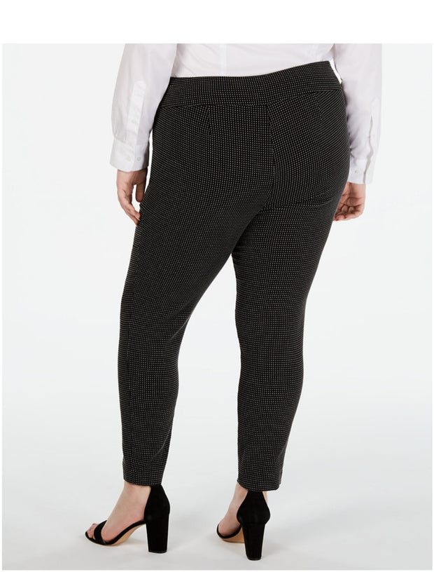 SALE!! BT-R   M-109  "INC Plus" Jacquard Dot Slim Pants RETAIL $79.50 EXTENDED PLUS SIZE 22W 24W 26W 28W